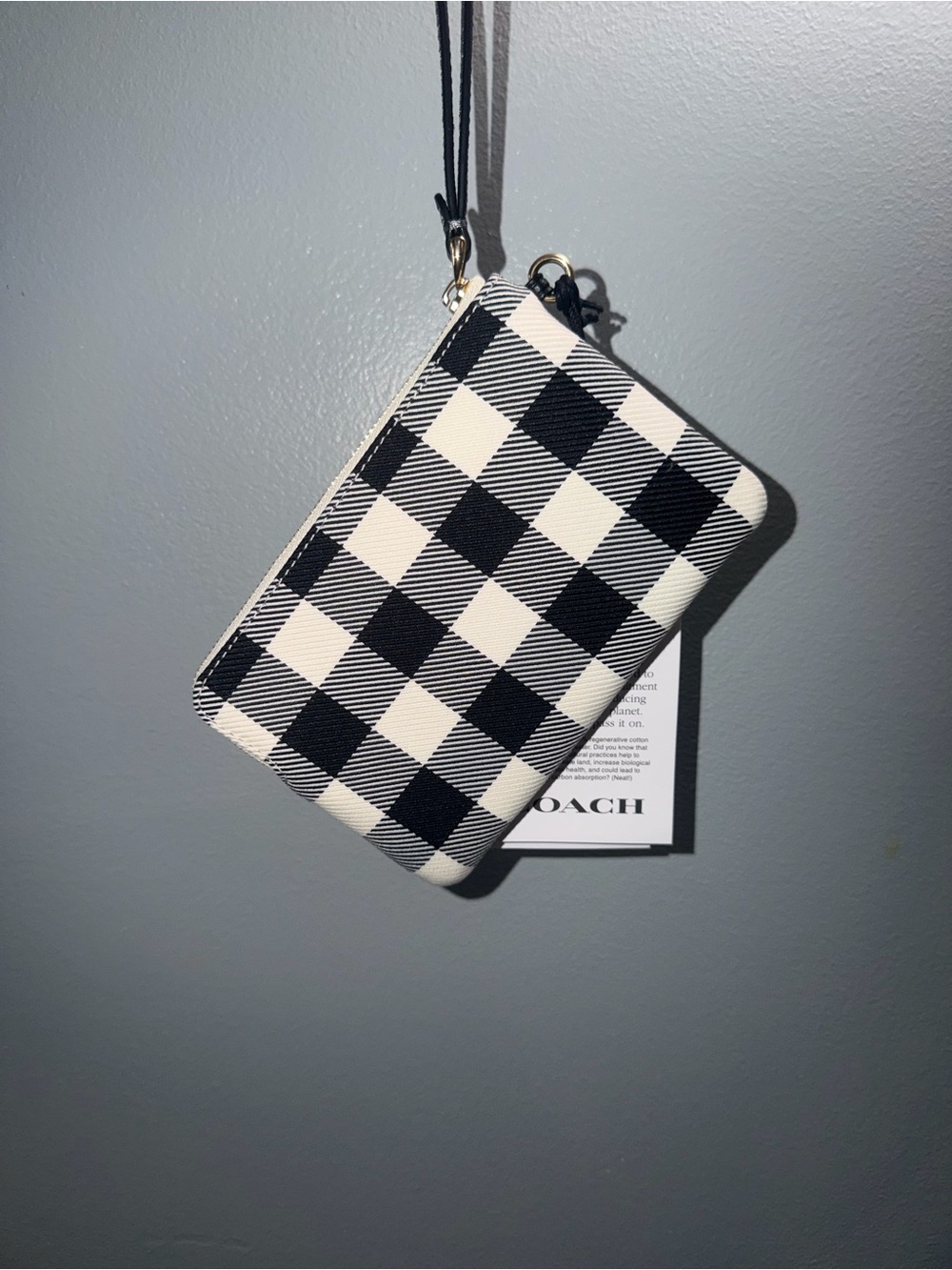 Coach Checkered Wristlet - Picture 4 of 4